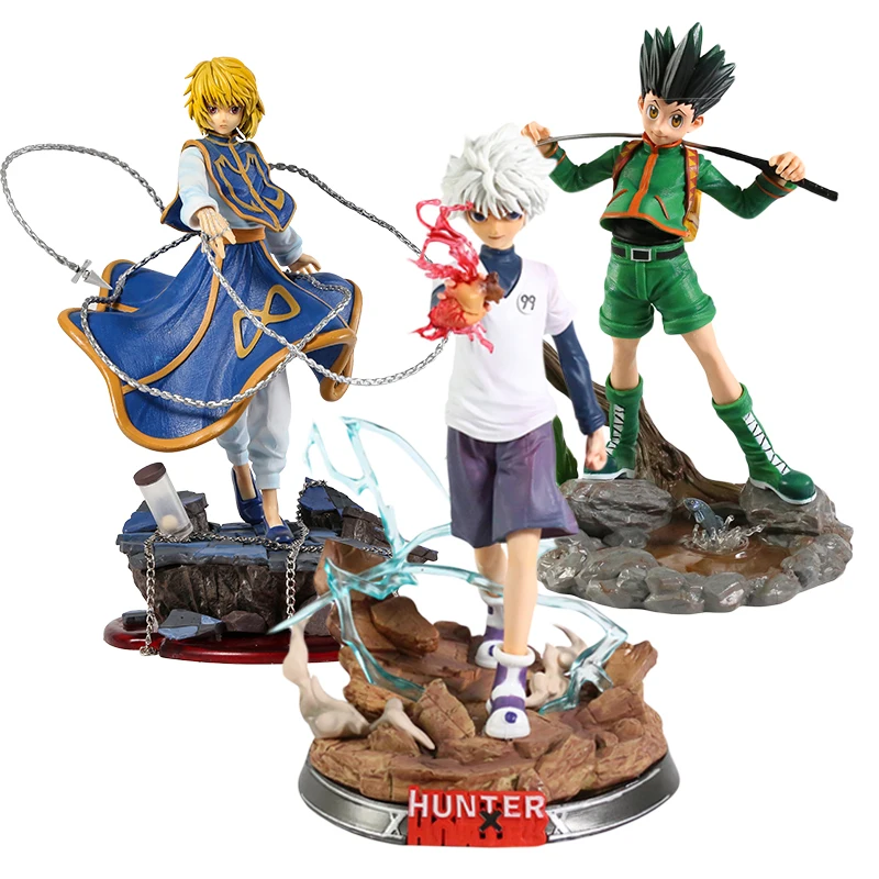 

HUNTER X HUNTER Kurapika Gon Freecss Killua Zoldyck GK Statue Figure Collectible Model Toy Desktop Doll