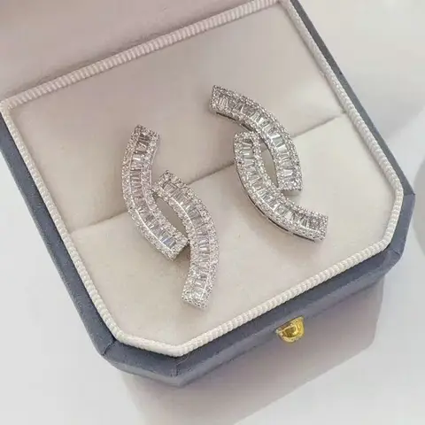 Зеленые серьги-капельки Bilincolor Fashion из меди