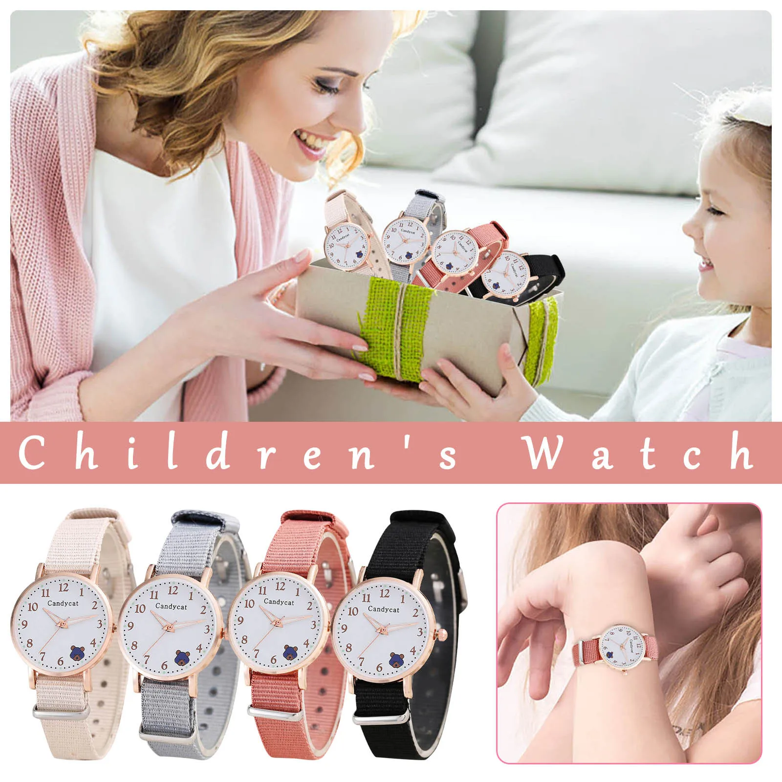 

Часы наручные для девочек, модные милые детские кварцевые электронные, с мультяшным рисунком для начальной школы