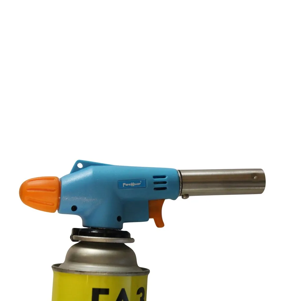 Горелка газовая на баллон пьезоподжиг своб. вращение 360° пламя 1300° 60х175 мм