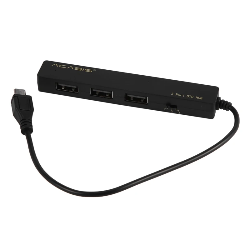 Зарядный кабель для мобильного планшета Acasis H027, Otg Micro-usb-хаб 3 порта, кабель для одновременной зарядки