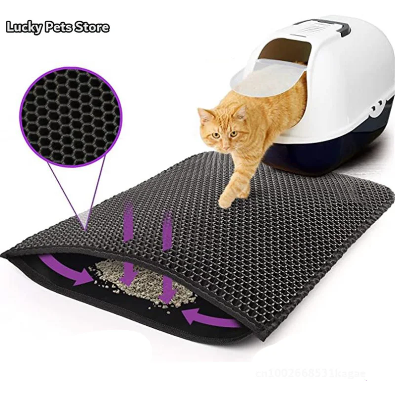 

EVA Cat Litter Pad Double Layer Waterproof Filter Mat Non-slip Sand Basin Kitten Washable Mattress Floor Mat Pet Clean Supplies