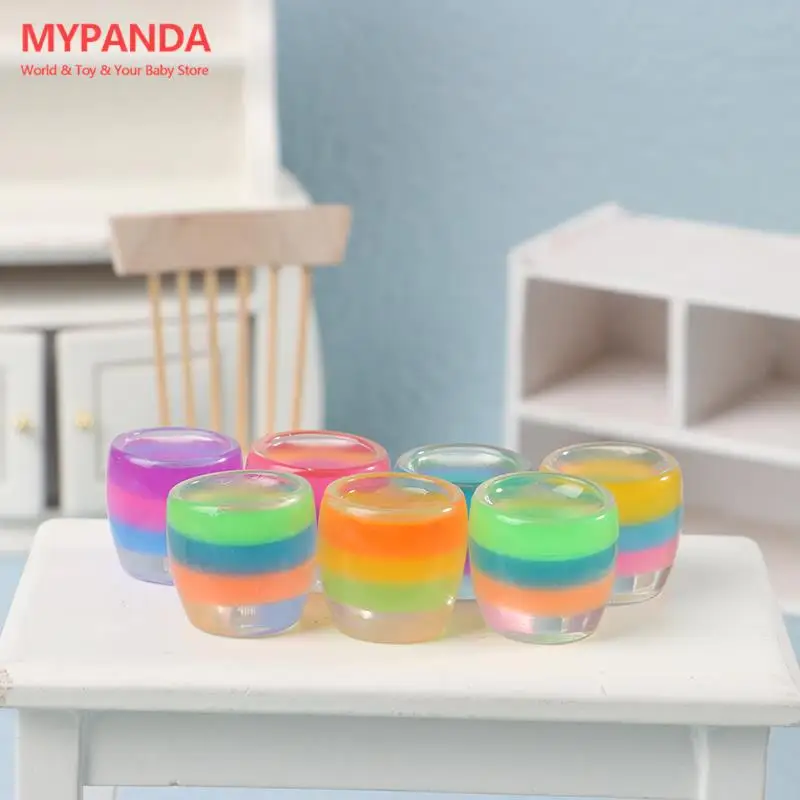 

1pc Dollhouse Miniture tricolor cup Kitchen Room Food Drink Home Tableware Decor Dolls Accessories color random