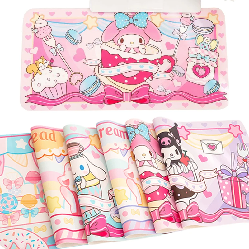 

Новинка Sanrios Kuromi My Melody Cinnamoroll большой домашний коврик для мыши коврик офисный мягкий ковер противоскользящая Кожевенная одежда настольные к...