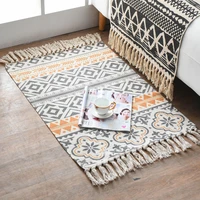 cotton rugs modern nordic geometric area rugs home living room decor floor mats door mats rugs hotel decor 60x90 cm