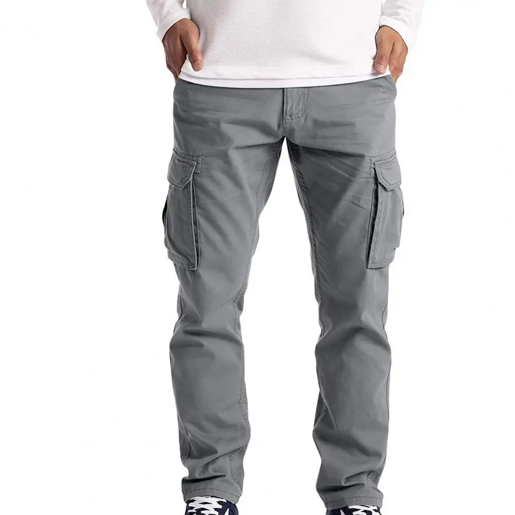 

Simple Men Pants Full Length Comfortable Casual Mid Waist Straight Sweatpants