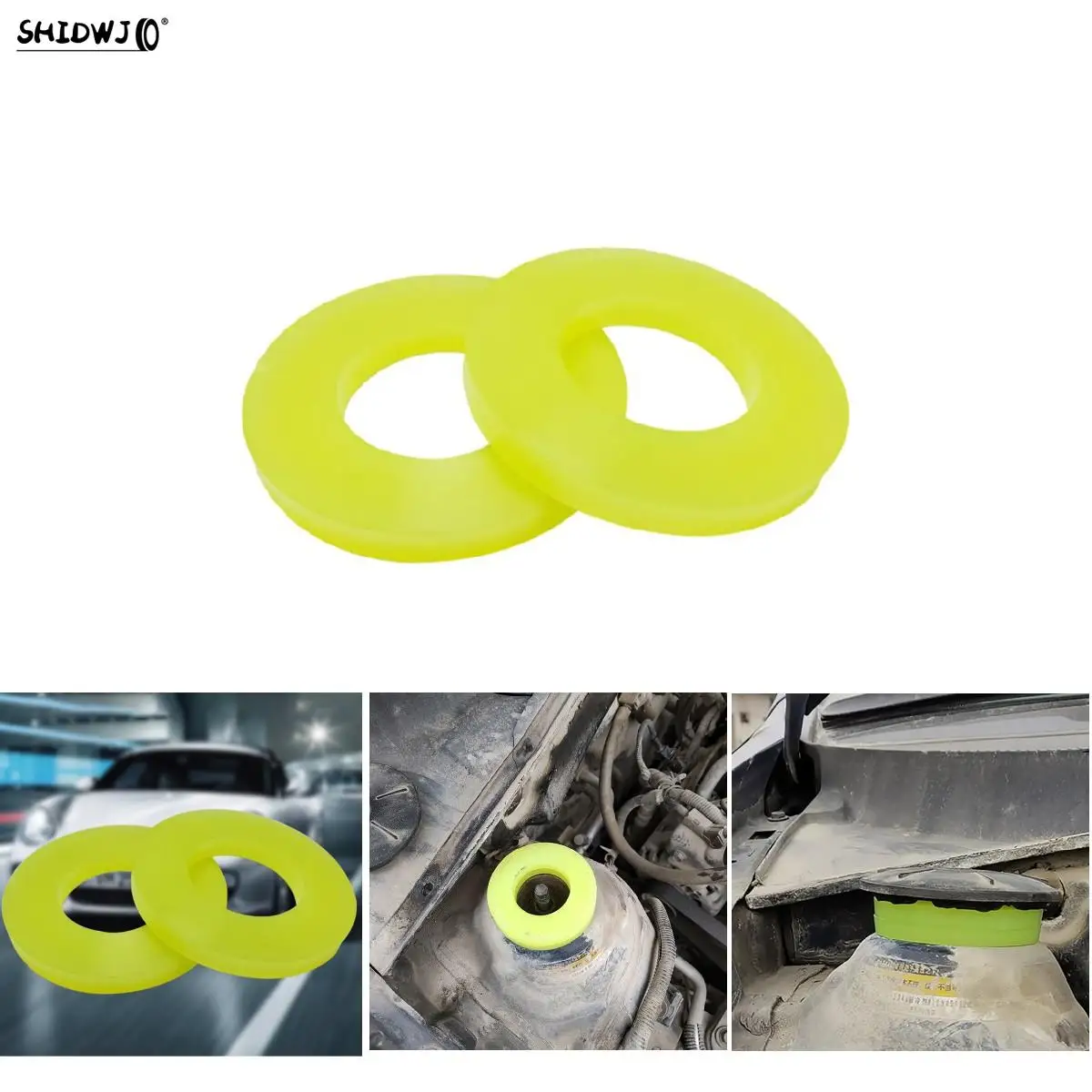 

1/2pcs Universal Suspension Shock-Absorbing Rubber Ring Bushing Bearing Washer For Front Strut Top Mount Tower Gap Fix