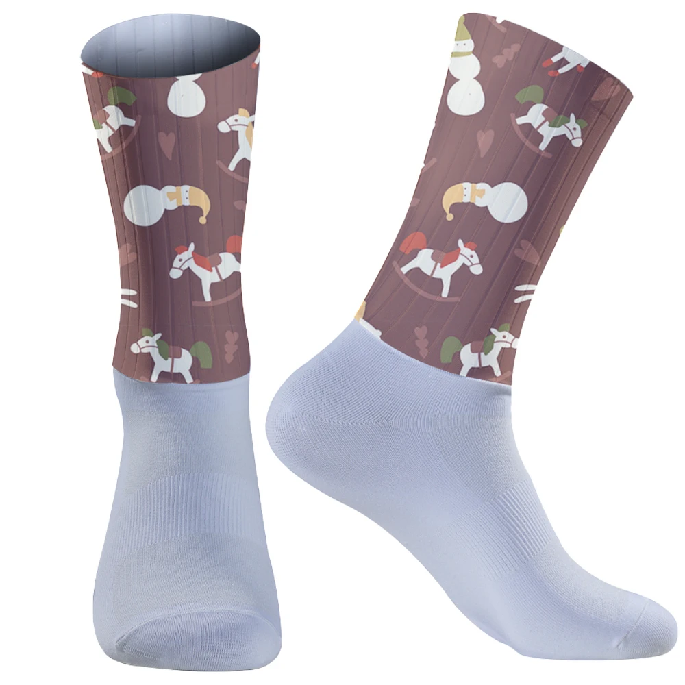 Рождественские новые анти-чулки 2024 силиконовые летние аэро носки велосипедные