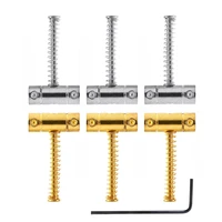 3 pcs vintage compensated guitar bridge saddles for tele tl tremolo style electric guitars brass compensated saddles w wrench