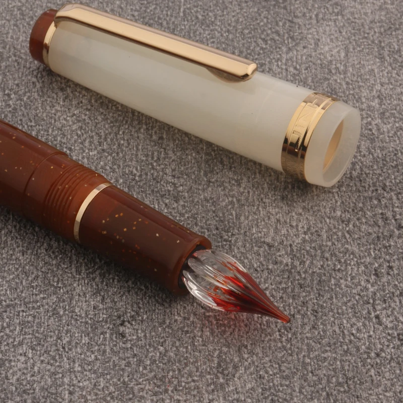 

Ручка перьевая JinHao 82, роскошная пластиковая вращающаяся капельная ручка со стеклянным наконечником, подарок для школьника, офиса