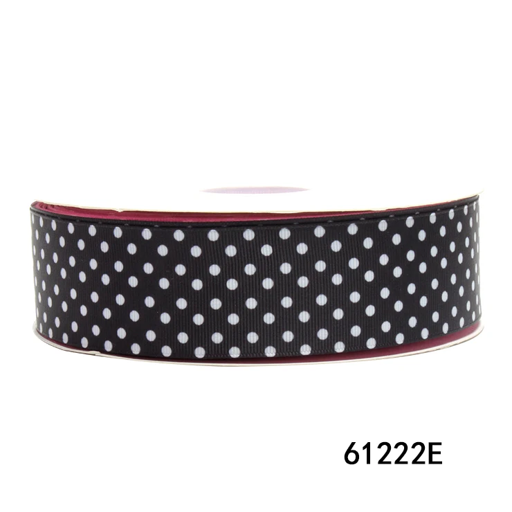 

(50yards) Black Dots Grosgrain Ribbon for Hairbows Decoration Sewing Handmade Materials