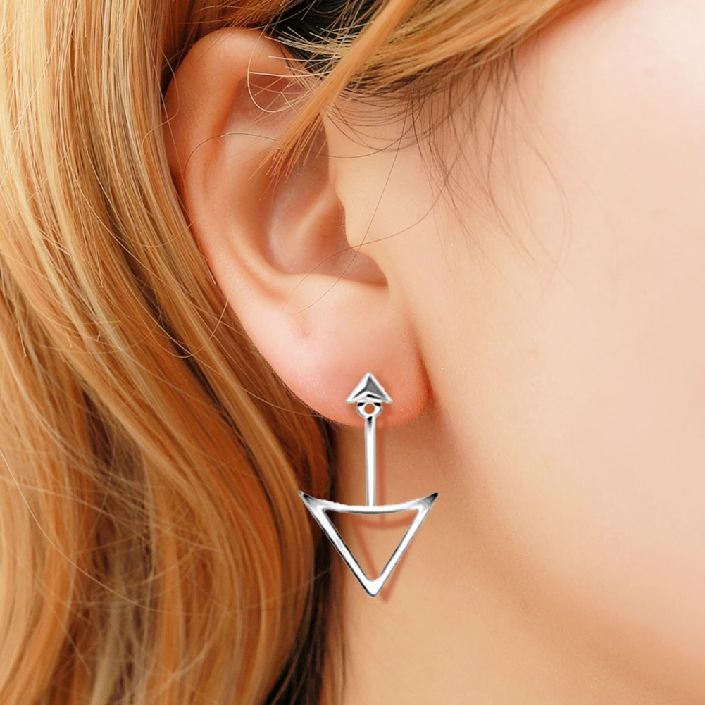 

10 Pairs Hollow Flower Simple Earrings Leaves Ear Studs Geometric Delicate Jewelry Set Supplies for Shopping Traveling