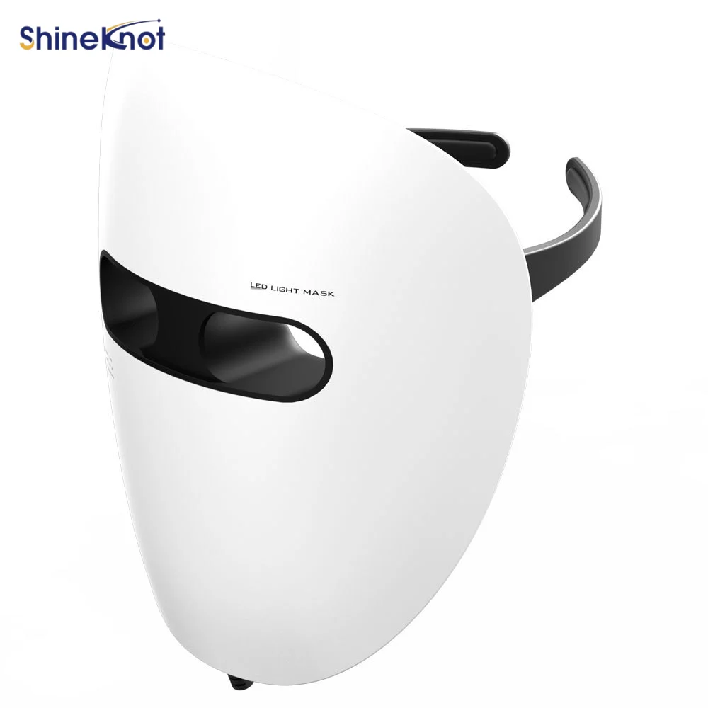 Фото Маска для лица SHINEKNOT с красным светом для домашнего использования, LED-инфракрасное устройство для красоты, красно-синие семицветные источники света, 3D-фототерапия, перезаряжаемая №4