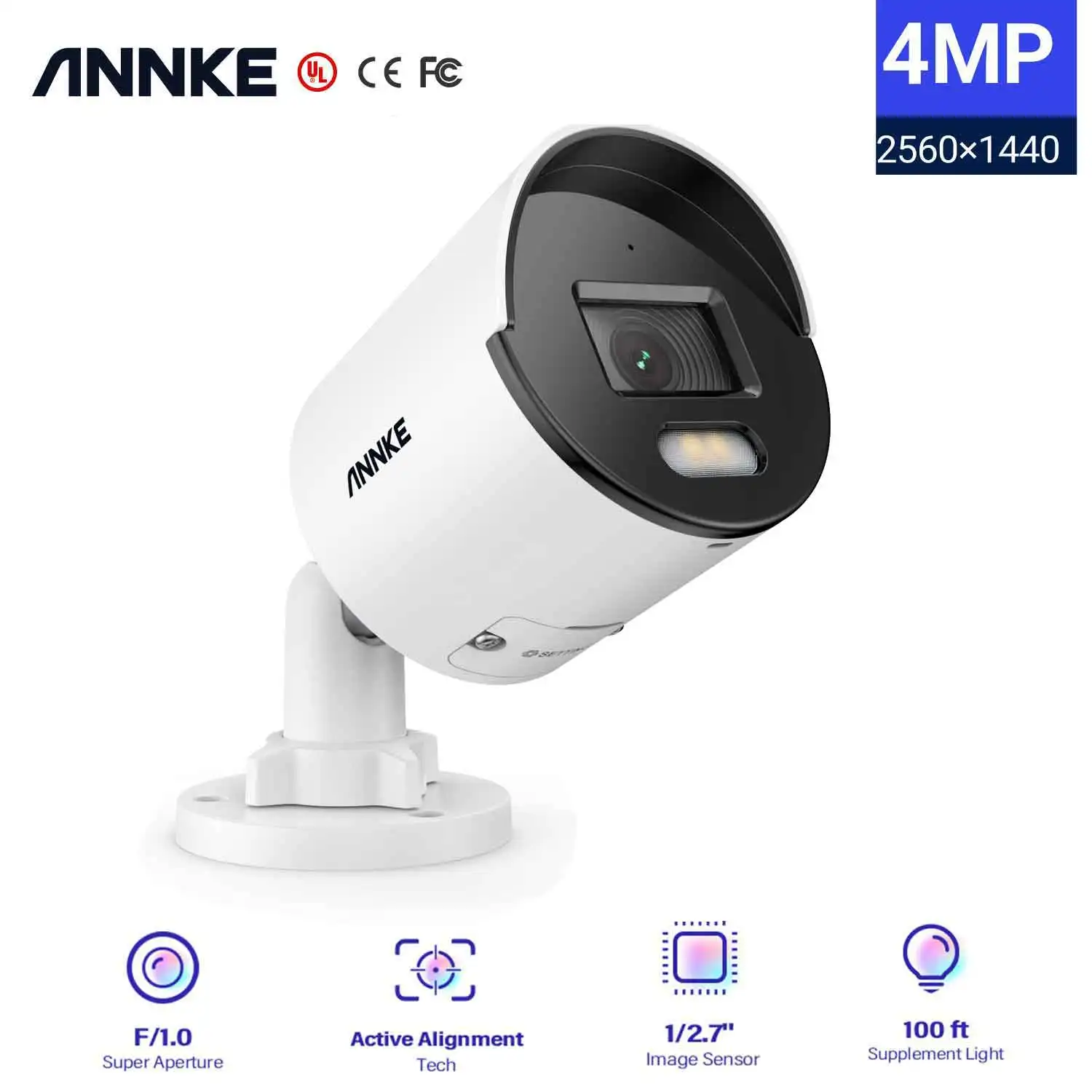 Annke 4MP WIFI IP Camera Outdoor Wireless IP66 Waterproof Me