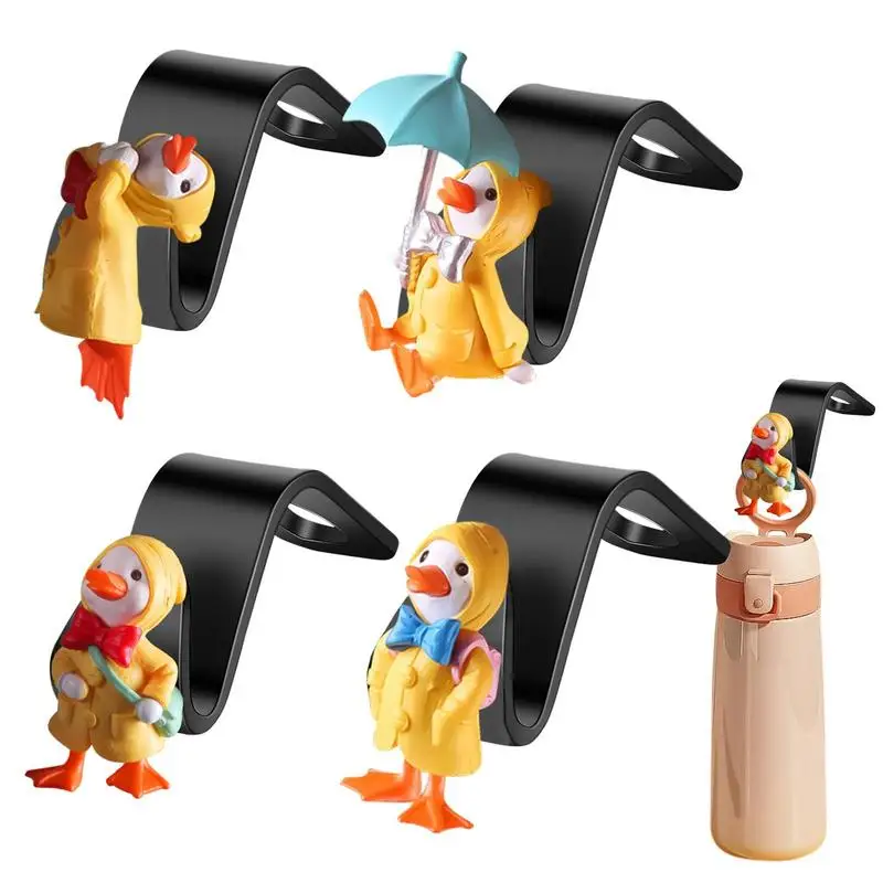 

Purse Hook For Car Cartoon Duck Auto Back Seat Hooks Hangers Storage Organizer Interior Accessories For Umbrellas Grocery Bags