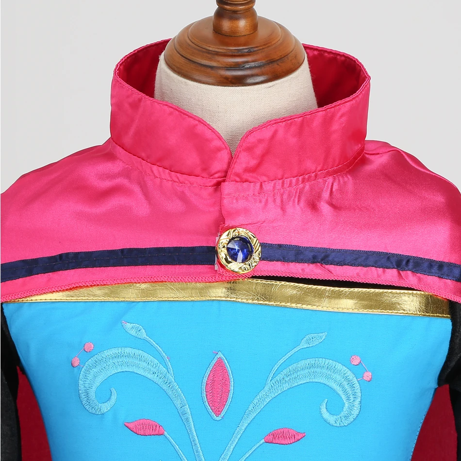 Платье Эльзы для девочек Детский костюм косплея на Хэллоуин детские платья