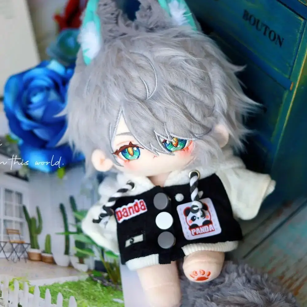 

Anime Genshin Impact Alhaitham Cosplay 20cm Cute Animal Ear Plush Stuffed DIY Change Clothes Cotton Plushie Birthday Gift