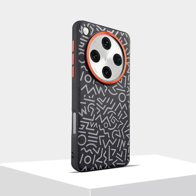 Кожаный чехол Find X8 Ultra Magnetic Line Paintings для OPPO X8S Plus Pro с металлическими линзами и