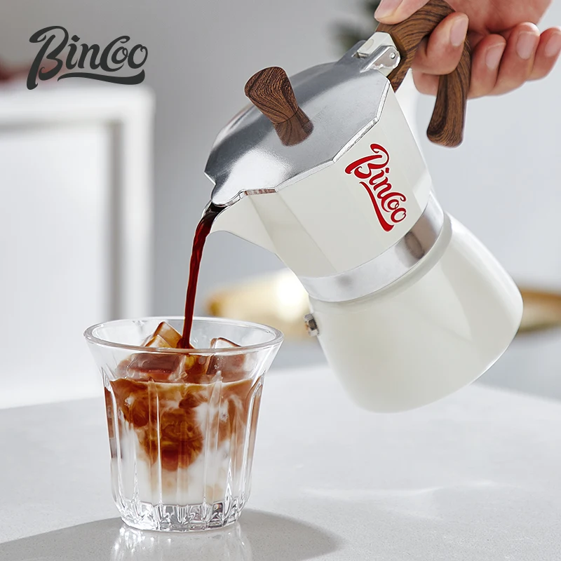 

Bincoo Aluminum Moka Stove Coffee Maker, Moka Pot Coffee Maker for Gas, Classic Italian Coffee Maker 150/300m