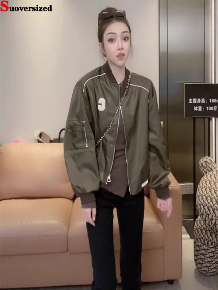 

Уличные корейские Chaquetas модная женская уличная одежда с длинным рукавом Ceketler свободные бейсбольные пальто с аппликацией Повседневная Женская