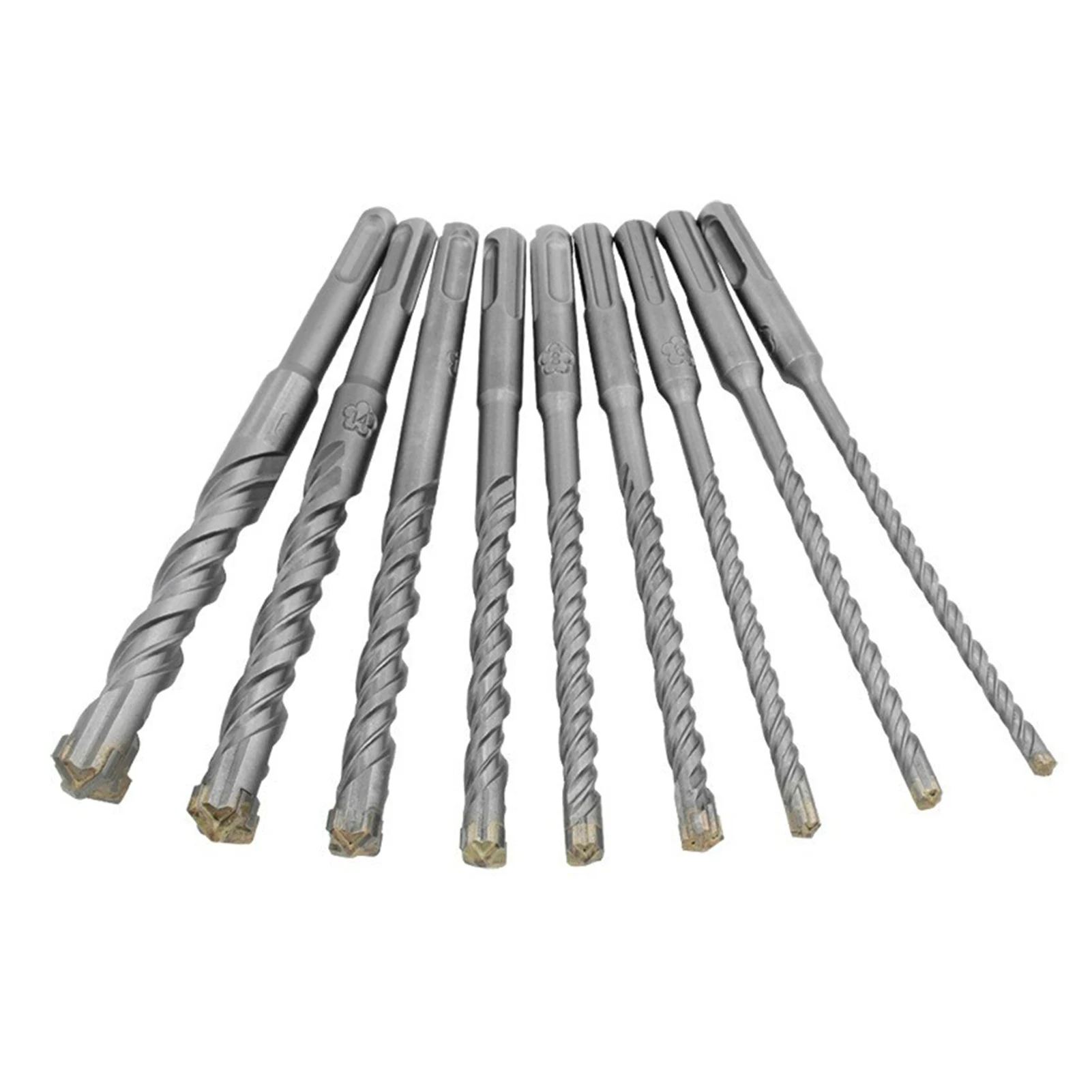 

Set of 9PCS Drill Bit 160mm Alloy Material Stone Drill Bit C-ross Cutter Set Kit for Brick Stone Concrete Repair Tool