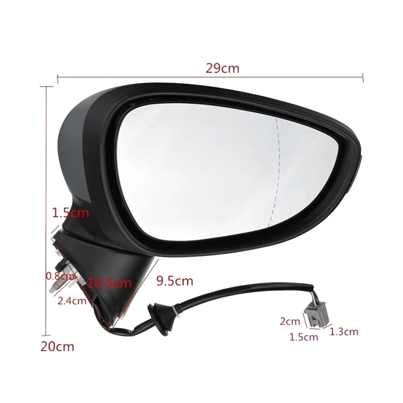 Индикатор зеркала на крыле автомобиля ручное складное зеркало для Ford Fiesta 2009-2017 MK7