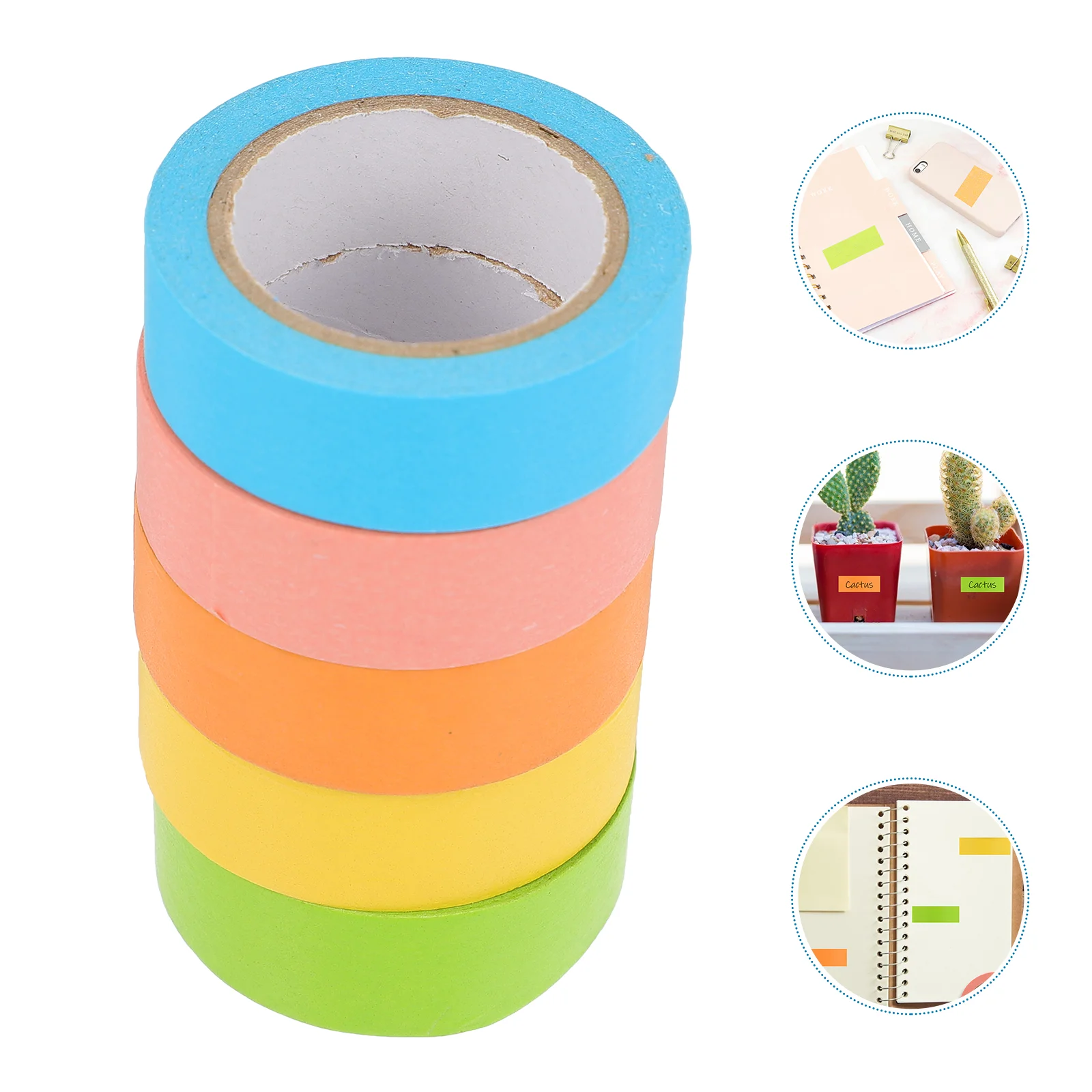 

5 Rolls DIY Decorative Great Adhesive Useful Washi Tape Decal for Decor Message DIY