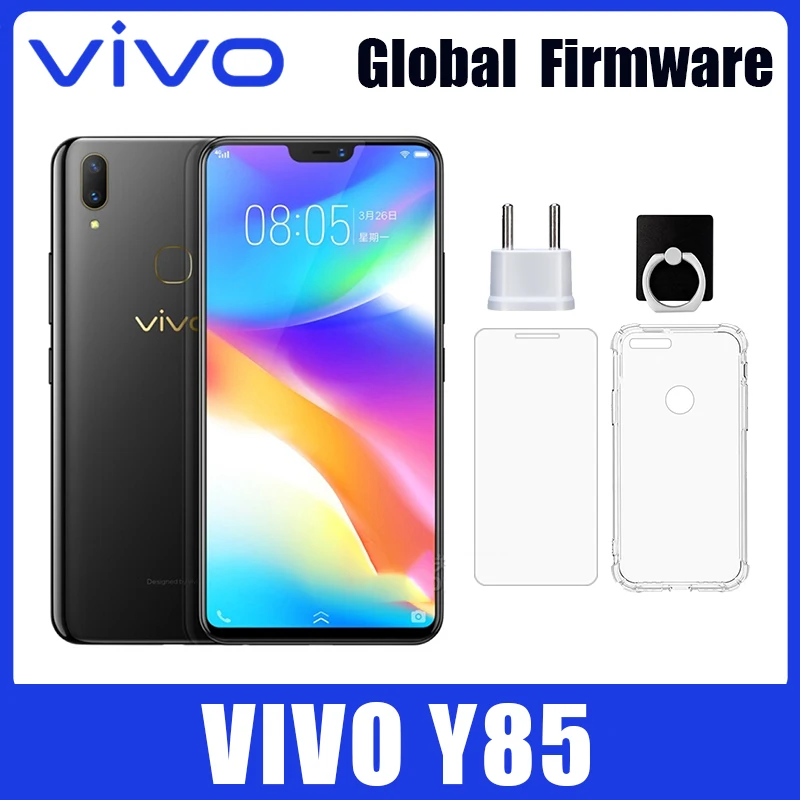 

Cellphone vivo Y85 Smartphone, 4GB+64GB Dual Camera Global Firmware Android Phone Google APP Dual SIM fingerprint Global ROM