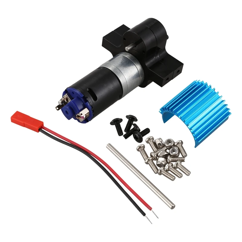 

370 Power Metal Motor Reverse Gearbox with Heat Sink RC Car Spare Parts for WPL B1 B14 B24 C14 C24 B16 B26 B36 Q60