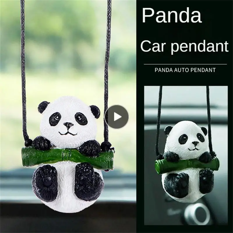 

Прекрасное качество изготовления, подвеска в виде панды, милая Автомобильная подвеска, красивый и милый кулон, автозапчасти, полимерная расцветка, легко повесить