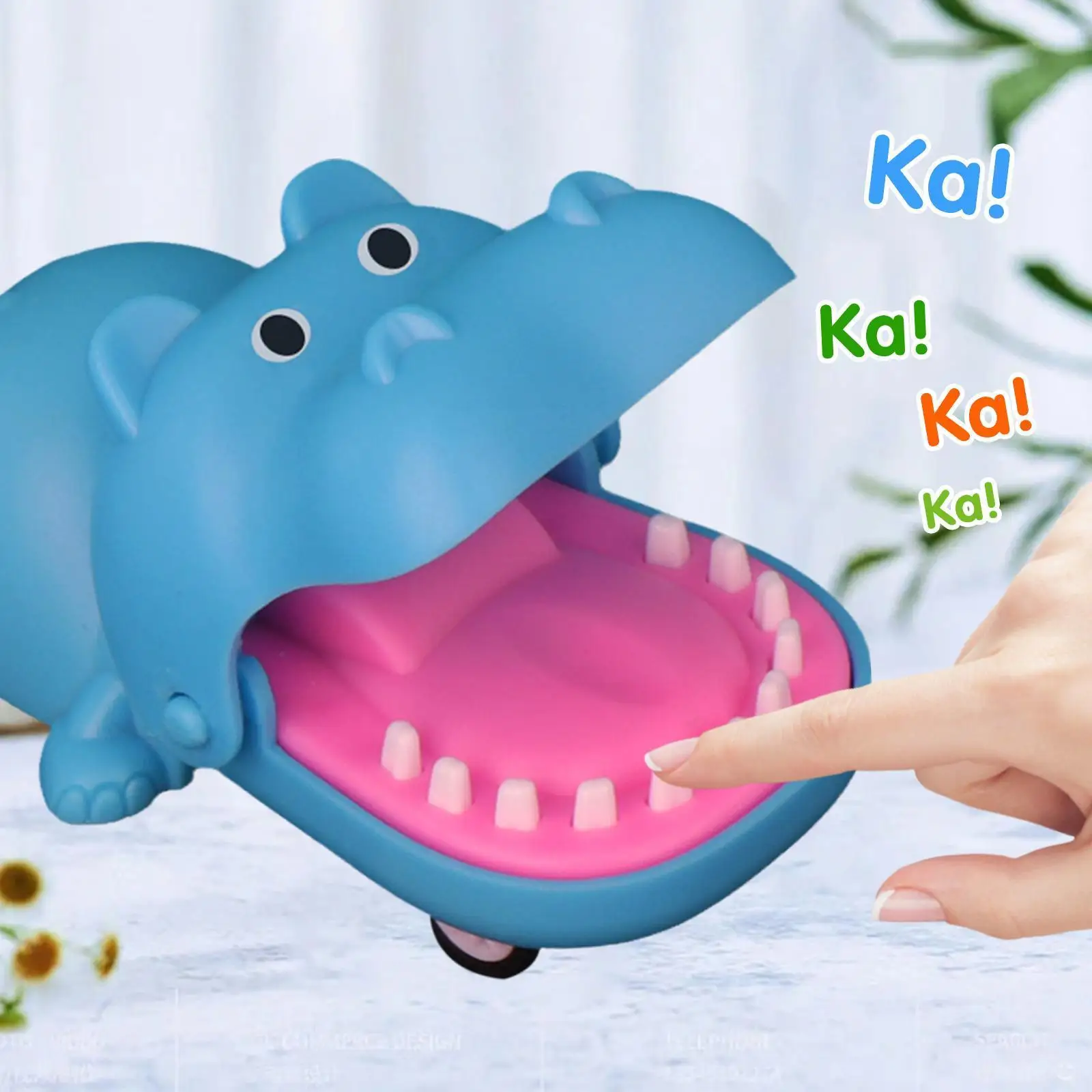 

Hippo Teeth Finger Biting Toy Hand-biting Hippo Scary Kid Animal Game Toy Pull Cool Decompression Finger Car Bite Back Toy P5f5