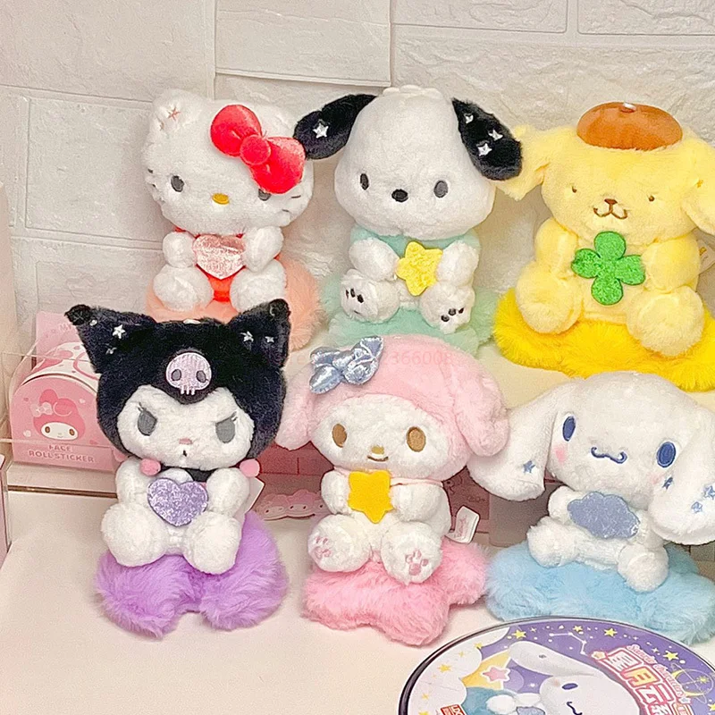 

Sanrio Hello Kitty Kuromi Cinnamorol Blind Box Kawaii Plush Doll Toy Starmoon Cloud Series Soft Stuffed Plush Toys Girls Gifts
