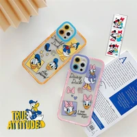 disney donald duck cartoon phone cases for iphone 13 12 11 pro max xr xs max x 78plus 2022 fashion couple silicone soft shell