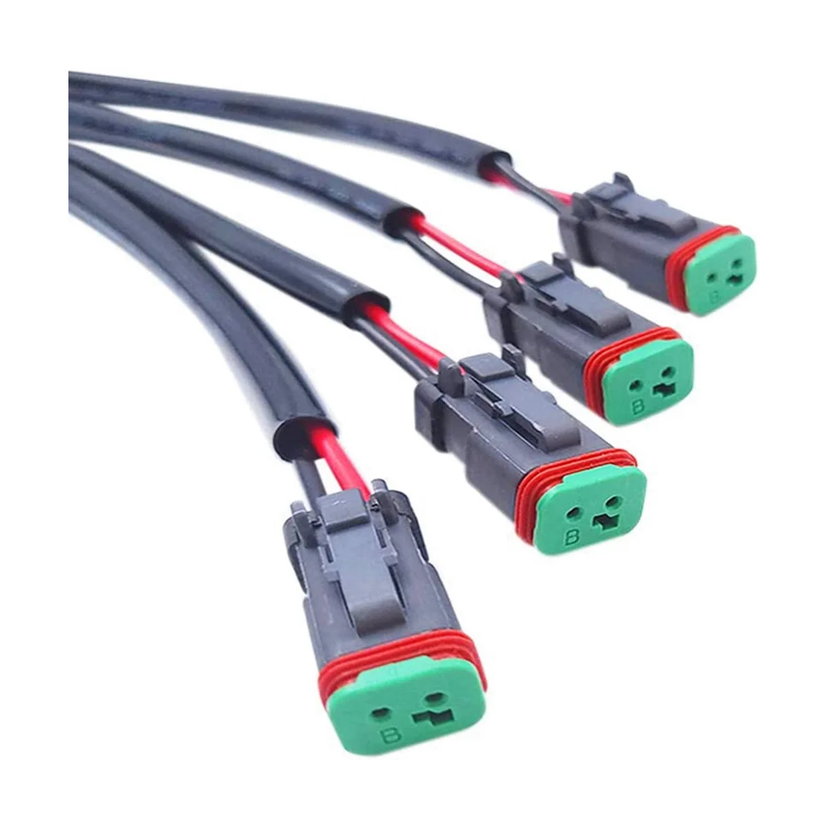 2 свинца 1 в двойные выходы DT DTM гнездовые разъемы адаптеры для фонарей головного