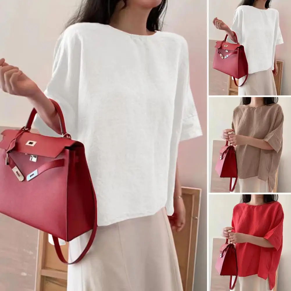 

Casual Blouse 3D Cutting Pullover Top Casual Simple Women Pullover Top