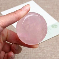 natural pink rose quartz crystal round reiki healing