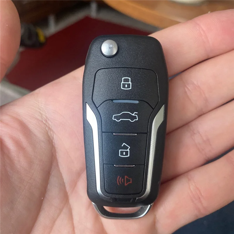 

10Pcs/Lot XEFO01EN Car Remote Key for Ford Flip 4 Buttons Built-in Super Chip English Version VVDI Mini Key