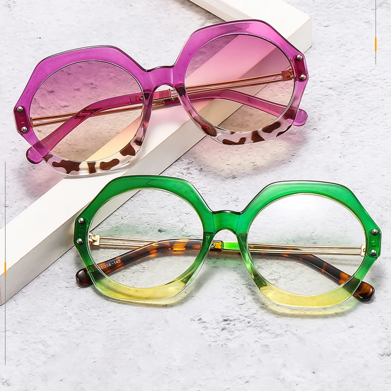 Очки солнцезащитные женские в стиле ретро Модные Винтажные многоугольные