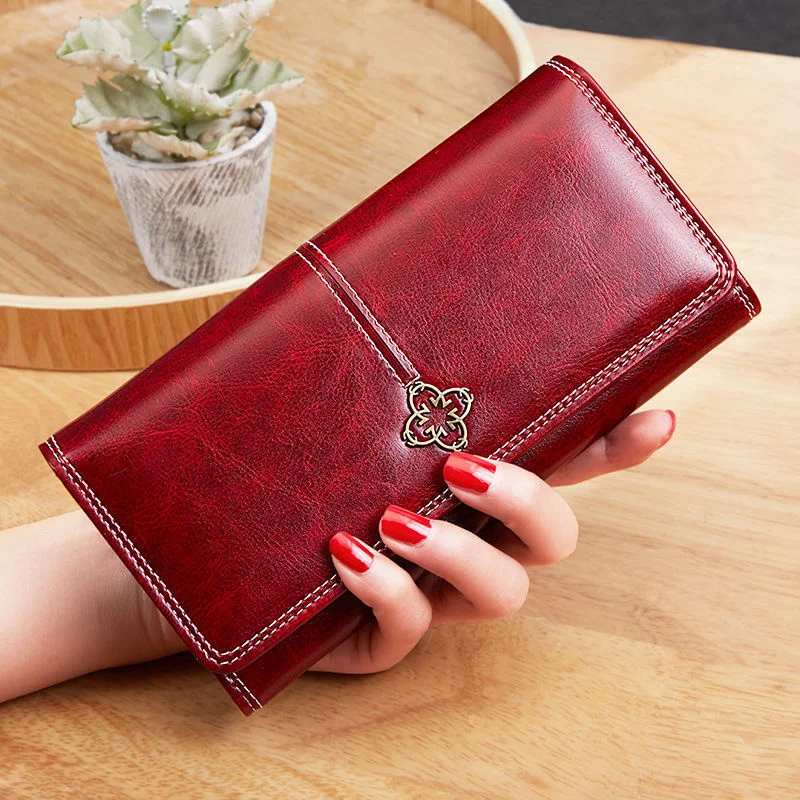 

2021 New Women's Wallet portfel damski Money Bag Lady Long Leather Clutch Bag Wallet Card Holder carteras para mujer