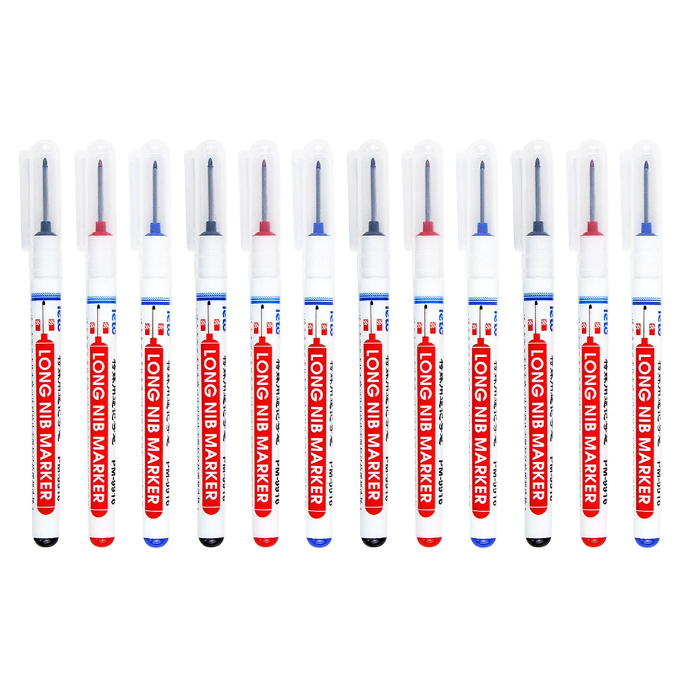 

12 шт. древесно-стеклянная плитка с длинным наконечником быстросохнущая деревообрабатывающая фурнитура для плотника прочный маркер с глубо...