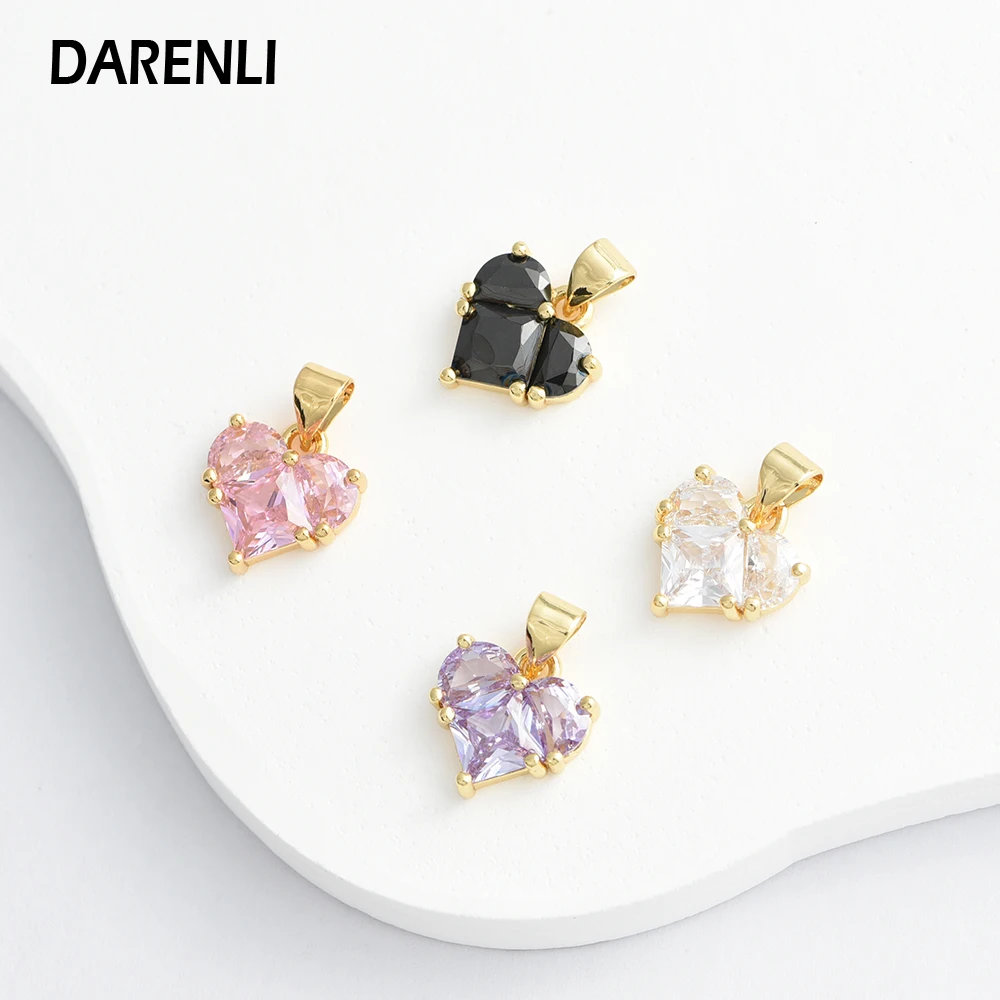 Подвески в форме кубического сердца DARENLI 2 шт