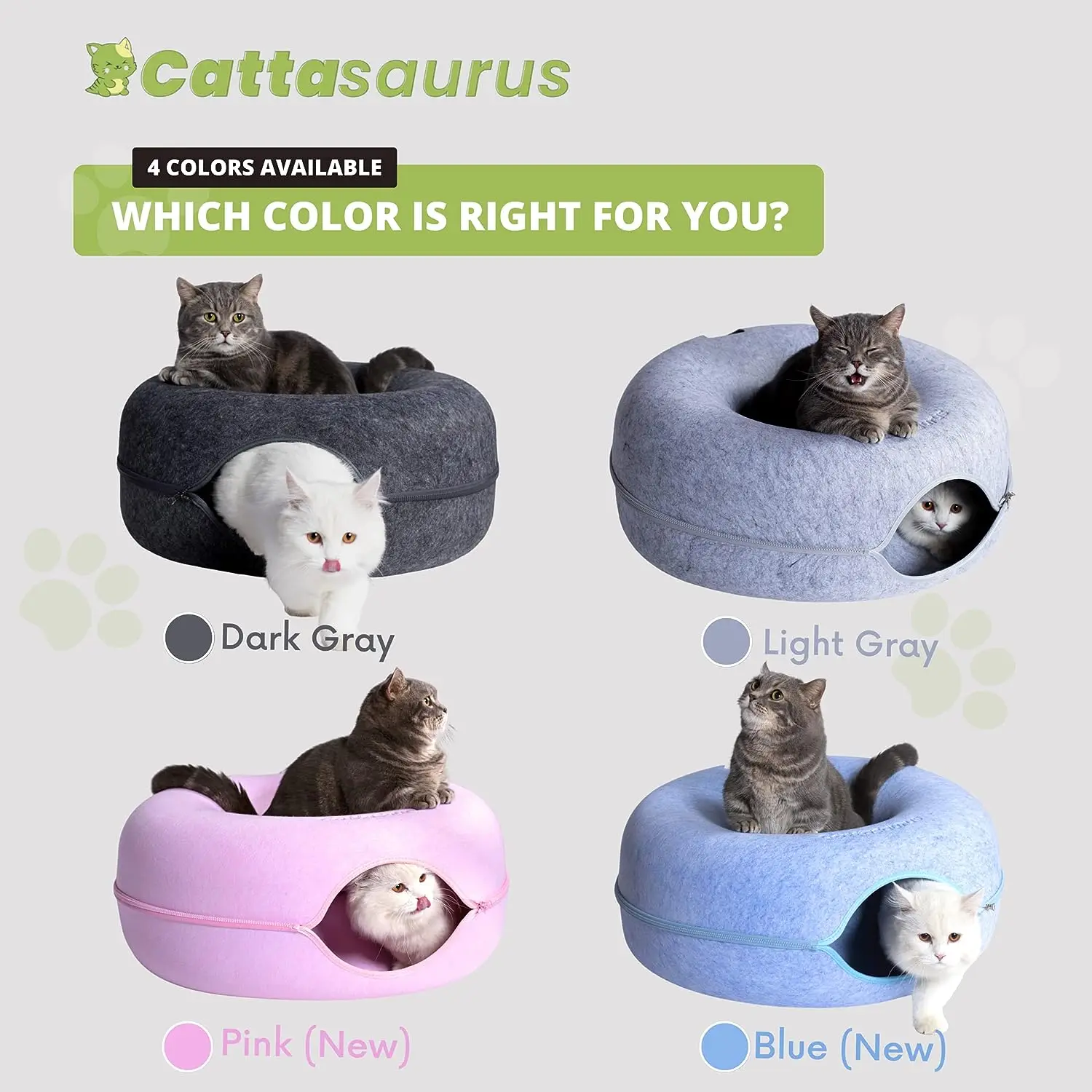 

Peekaboo Cat Cave for Multiple Cats Large Cats,for Cats Up to 30 Lbs,Cat Caves for Indoor Cats,Cat Tunnel Bed,Scratch Detachable