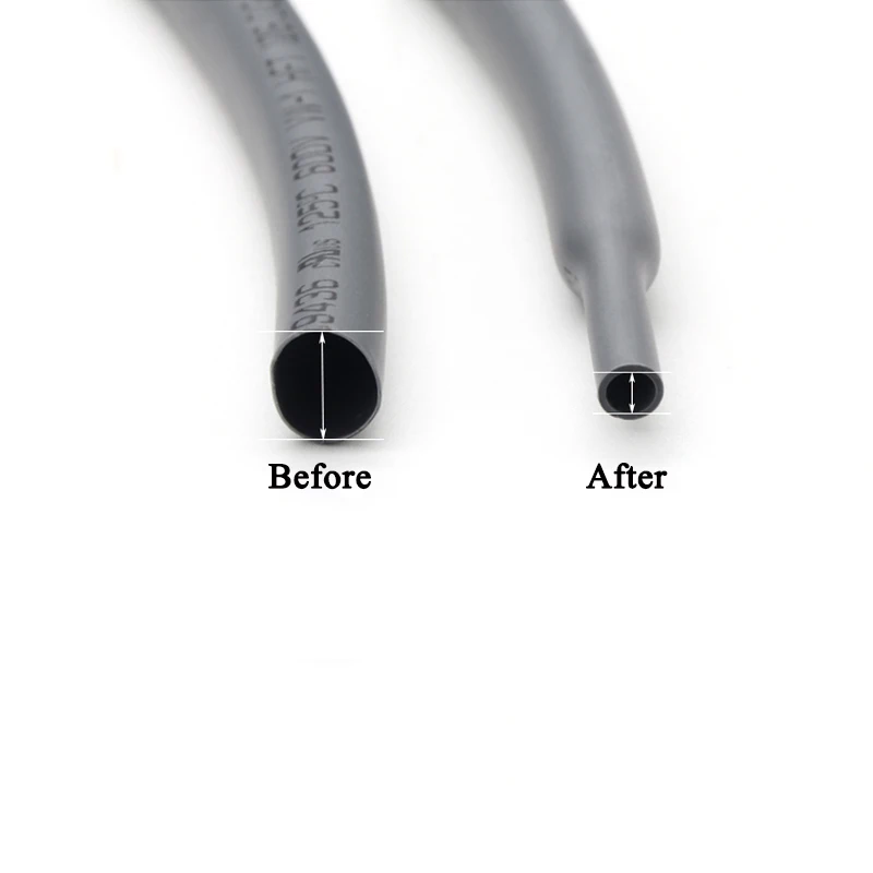 Термоусадочная трубка 1 метр изолированная термоусадочная серого цвета 1: |