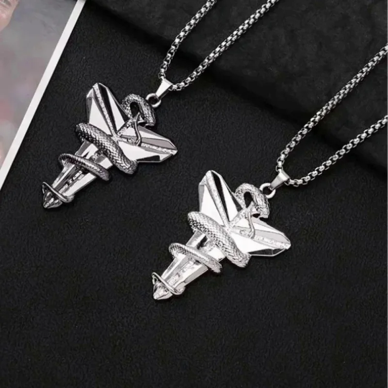 Нержавеющая сталь хип-хоп черная мамба гадюка кулон ожерелье для мальчиков и