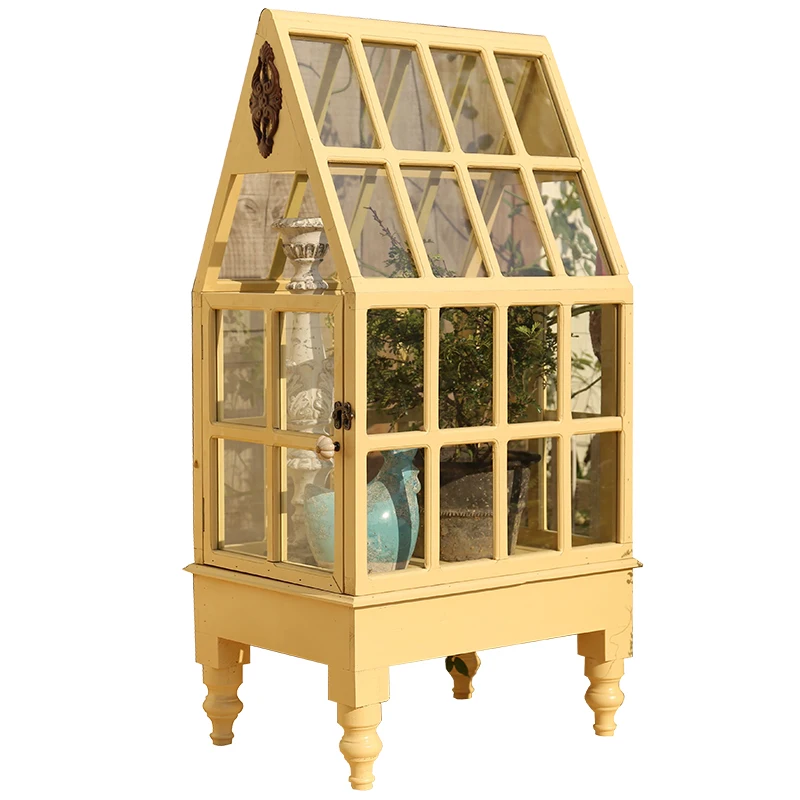 

Solid Wood Glass Greenhouse Greenhouse Floor Flower Stand Succulent Plant Sunshine Room Indoor Cold-Proof Flower Room