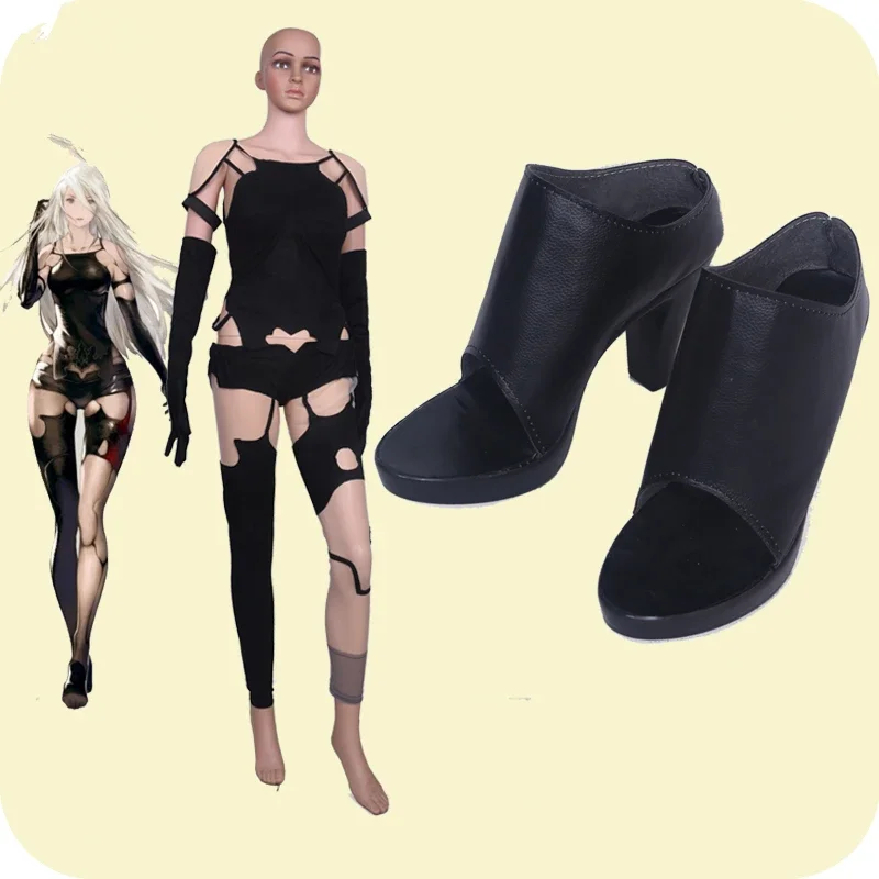 Туфли для косплея NieR Automata 2A YoRHa Tsuki A2 черные туфли девочек на Хэллоуин