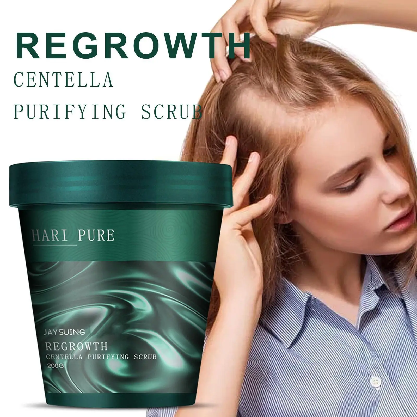 

HariPure ReGrowth Centella Ginger Salt Anti-dandruff Deep Scrub Shampoo Scalp Scalp Cleansing Shampoo Soothing C8A4