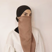 niqab high quality with satin string muslim one layer breathable satin nida modest islamic clothing prayer hijab dropshipping