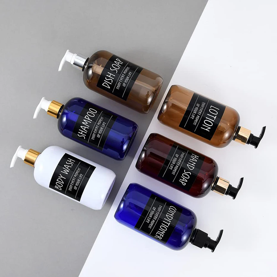 Водонепроницаемые этикетки из ПВХ для мыла 6 шт. бутылок ванной комнаты наклейки