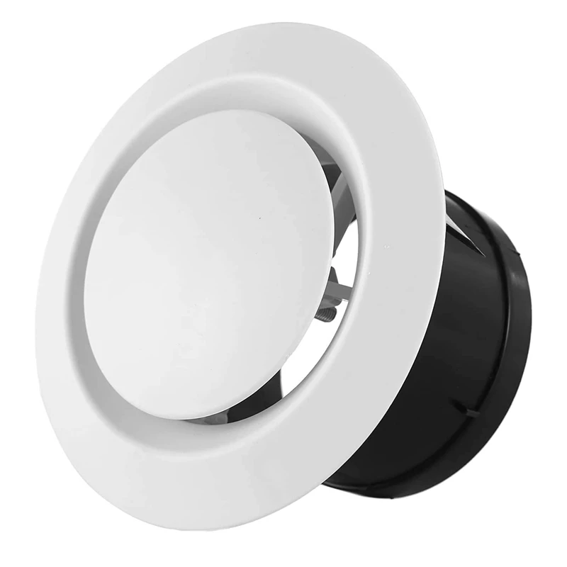 

8 Inch Air Vent Covers, ABS Adjustable Soffit Vent, Round Ceiling Diffuser For Exhaust Fan, Inline Duct Fan, Bathroom